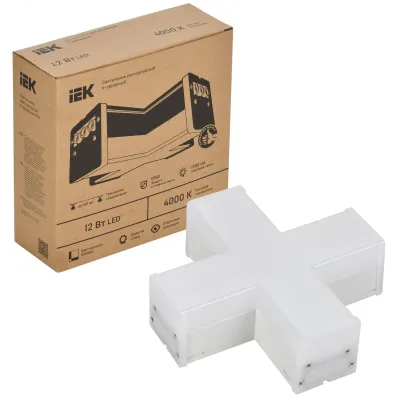 Светильник LED X-образный 1010 12Вт 6500К 180х180мм бел