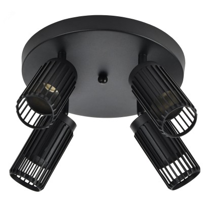 Светильник 4209 накладной потолочный под лампу 4хGU10 черный