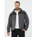 Куртка демисезонная LULEA2 из материала Softshell, серо-чёрная, размер 3XL