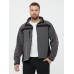 Куртка демисезонная LULEA2 из материала Softshell, серо-чёрная, размер S