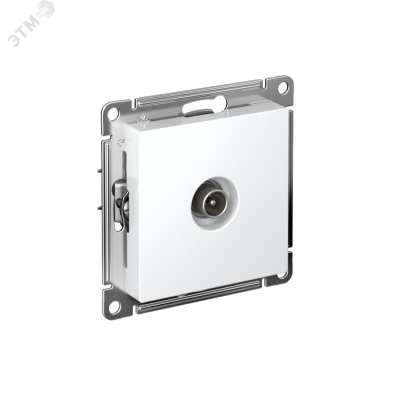 Розетка ATLASDESIGN TV оконечная 1DB механизм белый