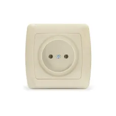 Маргарита розетка одноместная  б/з, с/у, 16А, 220В, сл.кость (ivory) (еврослот)