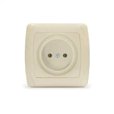 Маргарита розетка одноместная  б/з, с/у, 16А, 220В, сл.кость (ivory) (еврослот)