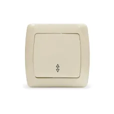 Маргарита выключатель проходной одноклавишный  с/у, 10А, 220В, сл.кость (Ivory) (еврослот)