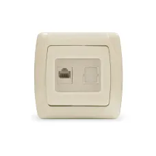 Маргарита розетка компьютерная  RJ45, сл.кость (ivory) (еврослот)