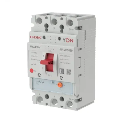 Выключатель автоматический YON max MGS160N 3P 40-50А 36кА с регулируемым термомагнитным расцепителем
