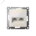 Розетка ATLASDESIGN двойная компьютерная RJ45+RJ45 категория 5E механизм жемчуг