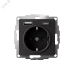 РОЗЕТКА 16А c 2 USB A+С, мех, КАРБОН