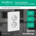 Розетка ATLASDESIGN двойная без заземления 16А в сборе белый