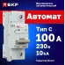 Выключатель автоматический AV-125 1P 100A (C) 10kA AVERES