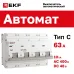 Автоматический выключатель ВА 47-100, 4P 63А (C) 10kA EKF PROxima