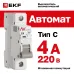 Выключатель автоматический AV-6 1P 4A (C) 6kA EKF AVERES