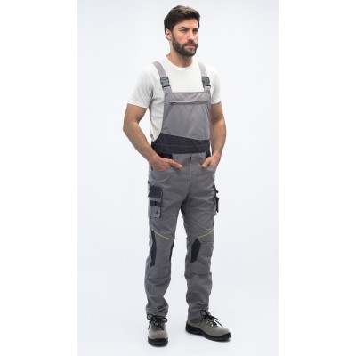 Полукомбинезон рабочий серии Mach2 Corporate цвет Светло-серый/темно-серый р.S