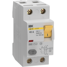 Выключатель дифференциальный (УЗО) KARAT ВД3-63 2P 40А 100мА 6кА тип AC