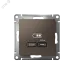 ATLASDESIGN USB РОЗЕТКА тип-C 65W высокоскор.заряд. QC, PD, механизм, МОККО