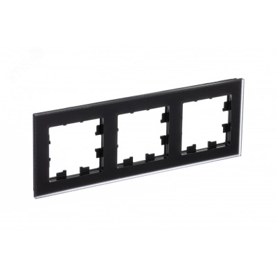 Рамка трехпостовая ATLASDESIGN NATURE, МАТОВОЕ ОРГАНИЧЕСКОЕ СТЕКЛО ЧЕРНЫЙ