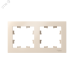 Рамка двухпостовая ATLASDESIGN универсальная бежевый
