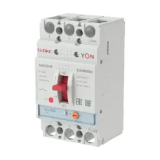 Выключатель автоматический YON max MGS125M 3P 40-50А 25кА с регулируемым термомагнитным расцепителем