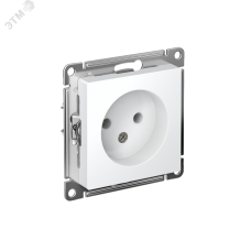 Розетка ATLASDESIGN без заземления 16А механизм белый