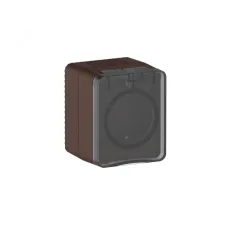 AtlasDesign PROFI IP54 О/У РОЗЕТКА с заземлением со шторками 16А 250В, КОРИЧНЕВЫЙ