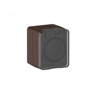 AtlasDesign PROFI IP54 О/У РОЗЕТКА с заземлением со шторками 16А 250В, КОРИЧНЕВЫЙ