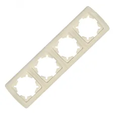 Маргарита Маргарита рамка четырехместная горизонтальная  сл.кость (ivory) (еврослот)