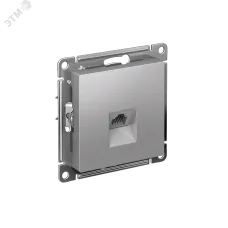 Розетка ATLASDESIGN компьютерная RJ45 механизм алюминий