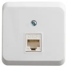 ЭТЮД Розетка открытой установки компьютерная RJ45 категория 5E белый
