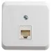 ЭТЮД Розетка открытой установки компьютерная RJ45 категория 5E белый