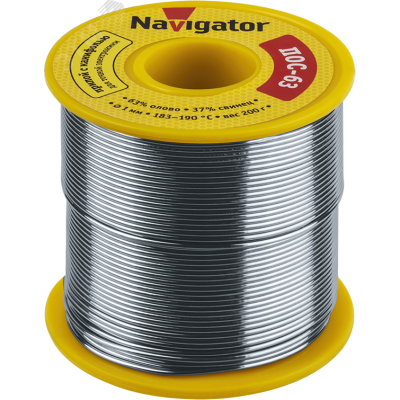 Припой Navigator 93 778 NEM-Pos05-63K-1-K200 (ПОС-63, катушка, 1 мм, 200 гр)