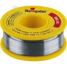 Припой Navigator 93 776 NEM-Pos05-63K-1-K50 (ПОС-63, катушка, 1 мм, 50 гр)
