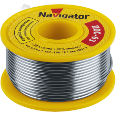Припой Navigator 93 782 NEM-Pos05-63K-1.5-K100 (ПОС-63, катушка, 1.5 мм, 100 гр)
