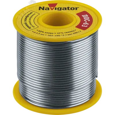 Припой Navigator 93 783 NEM-Pos05-63K-1.5-K200 (ПОС-63, катушка, 1.5 мм, 200 гр)