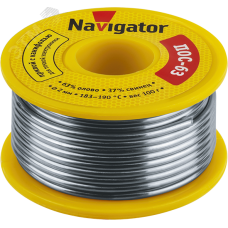 Припой Navigator 93 787 NEM-Pos05-63K-2-K100 (ПОС-63, катушка, 2 мм, 100 гр)