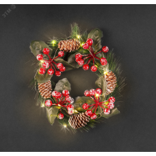 Гирлянда светодиодная новогодняя NGF-D041-01 венок-шишки