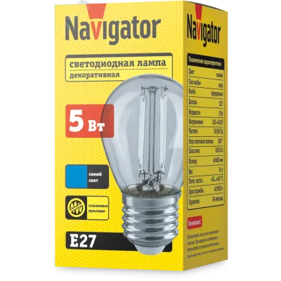 Лампа Navigator 95 142 NLL-F-G45-5-230-B-E27