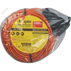 Удлинитель силовой NPE-C-10-X-2x0.75 шнур б/з 10м ПВС 2х0,75 1300 Вт IP44