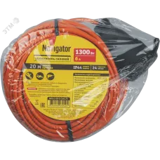 Удлинитель силовой NPE-C-20-X-2x0.75 шнур б/з 20м ПВС 2х0,75 1300 Вт IP44