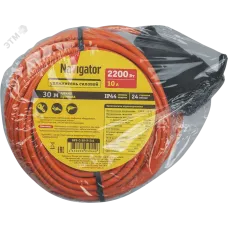 Удлинитель силовой NPE-C-30-X-2x1 шнур б/з 30м ПВС 2х1 2200 Вт IP44