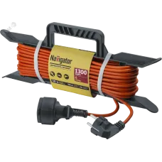 Удлинитель силовой NPE-F-30-E-3x0.75 на рамке c/з 30м ПВС 3х0,75 1300 Вт IP44