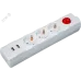 Удлинитель бытовой NPE-USB01-03-180-ESC-3X1 с выключателем 3 гнезда с/з 1,8м ПВС 3х1 2USB 2,1A