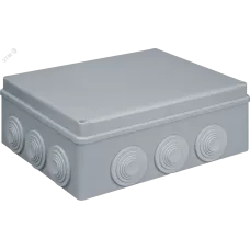 Коробка NSS-DB-240-190-90-12-GR распаячная открытого монтажа с мембранами 240х190х90