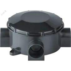 Коробка NSS-DB-70-35-BL распаячная открытого монтажа трехрожковая черная d70x35