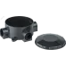 Коробка NSS-DB-70-35-BL распаячная открытого монтажа трехрожковая черная d70x35