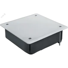 Коробка NSS-DB-HW-115-115-45-BL распаячная скрытого монтажа с мет. лапками и крышкой черная 115х115х45