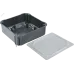 Коробка NSS-DB-HW-115-115-45-BL распаячная скрытого монтажа с мет. лапками и крышкой черная 115х115х45