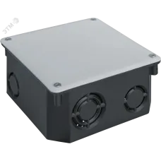 Коробка NSS-DB-SW-100-100-50-BL распаячная скрытого монтажа с крышкой черная 100х100х50