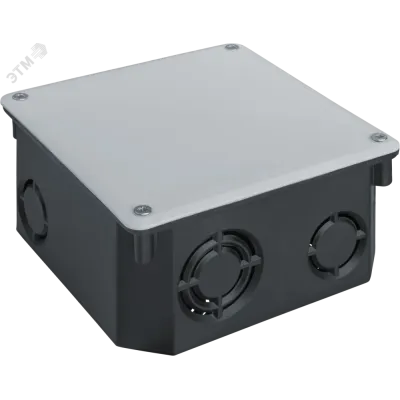 Коробка NSS-DB-SW-100-100-50-BL распаячная скрытого монтажа с крышкой черная 100х100х50