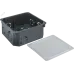 Коробка NSS-DB-SW-100-100-50-BL распаячная скрытого монтажа с крышкой черная 100х100х50