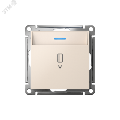 ATLASDESIGN ВЫКЛЮЧАТЕЛЬ карточный с подсветкой, 10А, без задержки отключения, механизм, БЕЖЕВЫЙ
